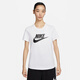 耐克（NIKE）ESSENTIALS女子印花T恤秋季纯棉休闲轻便柔软舒适DX7907 828柔和橙 S