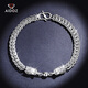Aido Diamond pt950 Platinum Double Dragon Head Bracelet Men's Platinum Double Dragon Playing Pearl Dragon Bone Bracelet All Specifications are based on the actual weight and the amount will be refunded if the amount is less.