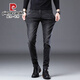 Pier Cardin 2025 Spring Black Jeans Men's Slim Foot Pants Мужские высококачественные брюки с высоким уровнем растяжения весны и осенью нового стиля QQN-1048-Black 30