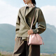 Banpo -Dekoration (Bampo) kleine Geldbörse, obere Schicht Cowide Crossbody Bag 2025 Neuer Pendler Müllsack Wasser Eimer Beutel Poria White 112