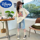 迪士尼（Disney）网红杏色涂鸦纯棉儿童t恤短袖夏季中大童宽松公主风潮流外穿上衣 3527杏色【纯棉T恤】 100 【建议体重24-30斤】