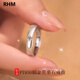RHM platinum couple rings, moissanite diamond ring, platinum six-claw wedding ring, a pair of Valentine's Day gifts for girlfriend, a pair of platinum couple rings + certificate + gift box
