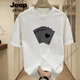 
JEEP SPIRIT trendy American short-sleeved T-shirt men's 2025 new summer high-end fashion versatile half-sleeved top men's T-shirt black front large picture [K983 Dice Poker] 2XL Recommended 160-180Jin [Jin equals 0.5 kg]