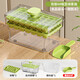 Rice pressing ice cube mold ice tray ice box with lid food grade frozen ice cube model homemade refrigerator ice cube artifact center press 1 layer 34 grid bean green + ice shovel
