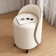 Jungle Makeup Stool Dressing Table Chair Bedroom Dressing Stool Makeup Chair Light Luxury High-end Manicure Chair Rotatable with Backrest Pulley Storage Model - All White