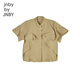Jnby by JNBY Jiangnan Buyi children's short-sleeved shirt A-type loose summer girls 1P4211750 269/green khaki 100 cm