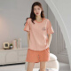 Modal 2025 Neue Pyjamas für Frauen im Sommer Pure Cotton Pullover Shorts für tragbare Heimbekleidungsanzug Z9857 M [empfohlen, 80-100jin zu tragen [Jin entspricht 0,5 kg]]]