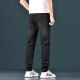 Canelin Kiskha Jeans Herren vierjährige neue Modetrendy Marke Slim Hosen für Jugendliche Stretch gerade Hosen für Männer hübsche Gelegenheitsmänner 1048 Schwarze reguläre reguläre (77,9% Baumwolle) Größe 33