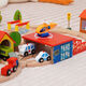 Holz kleiner Zug Hape Gleis Set Magnetic Lokomotive 3-5-7 Jahre alte Jungen Bausteine ​​Kinderspielzeug Brio 78 Stück Spuren Elektroauto