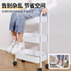 Quanpinwu trolley storage rack removable floor-to-ceiling storage rack household snack kitchen multi-layer carbon steel wheeled shelf Sibai