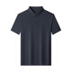 Lilang kurzärmeligte T-Shirt Herren Sommer Mulberry Seiden Chinesische Stand-up-Halsharmis