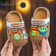 Children's Croc Shoes Summer Buzz Lightyear Cartoon Slippers Home Furnishing Girls Baby Little Boys Non-Slip Sandals for Outerwear White 24-25 Sizes Inner Length 15CM