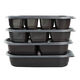 Yonghuan new disposable lunch box rectangular Japanese packaging box takeaway fast food box sushi bento box plastic partition sz1049 four-grid with lid 550ml 500 sets