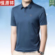 Hengyuanxiang camiseta de manga corta de seda de seda de mediana edad y anciana, camiseta de medio sola de verano de mediana edad, camisa de media manga media 9859, regalo del día del padre M 165 Regalo del Día del Padre