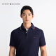 Tommy Hilfiger [Softness] Summer men's breathable pearl-floor mesh short-sleeved T-shirt with a slim POLOJ9195