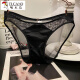 Pájaros carpinteros huecos de malla sexy bragas de encaje para mujeres tentadoras calientes calados medio-butt algodón de algodón transpirable verde 695b talla individual