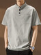 Kazuki Kuraishi Henry Collar Polo Polo à manches courtes pour hommes à manches courtes Col à moitié à manches en ligne zhongshan Top Brepwable Grey XL Port de poids 140-155jin [Jin est égal à 0,5 kg]