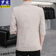 ROMON Summer Thin Small Suit Jacket Men's Trendy Brand Clipart Slim and Stylish Top New Hair Stylist Mid-Sleeve Suit 7219 Mika Color Thin 2XL One Size 2XL (Suggested 135-150Jin [Jin equals 0.5 kg])