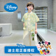 迪士尼（Disney）儿童装男童夏季汉服套装2025新款古风夏装短袖唐装男孩中国风潮装 绿色 时尚休闲 120