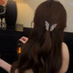 Jiuvia bangs hairpin cute side clip female side broken hairpin new hairpin one-word clip forehead duckbill clip hair clip JYFJ156 butterfly flash diamond purple 2 pieces