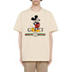 Gucci (Gucci) xdisney Co-Model Model Gucci логотип с напечатанной круглой шейной рукав