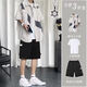S.SOFEA summer short-sleeved work suit three-piece set for male students versatile handsome shirt suit two-piece set 1283 black + work suit XS