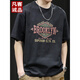 Vancl T-shirt à manches courtes pour hommes en été nouvelle mode et polyvalence de mode américaine pure coton pur mommes de grande taille de grande taille demi-9918 noir régulier 2xl approprié 165-180jin [Jin est égal à 0,5 kg]