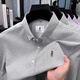 
Classic car 100% pure cotton summer short-sleeved striped shirt for men business casual versatile shirt for iron and anti-wrinkle top AN15269 green 2XL