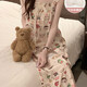 
LangSha nightgown for women in summer, with breast pads, ice silk cool suspender pajamas, summer, women's sweet and cute home clothes, spring and autumn 3887 [Not removable chest pad] M [75-100Jin [Jin equals 0.5 kg]]