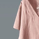
Zimu Cotton and Line 2025 Summer Clothing for Women, irregular short-sleeved loose slim literary solid color V-neck T-shirt top 3271 White L (Suggested 115-125Jin [Jin equals 0.5 kg])