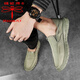 Dragonfly Brand Old Beijing Tissu Chaussures pour hommes Chaussures à la mode d'été Chaussures Chaussures hommes Lazy Personnes Drive Soft Sole sans lacets légers et respirant YS9901 Beige 42