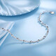 Bovia platinum bracelet women's pt950 platinum bracelet women's lucky star pendant baby's breath jewelry platinum 6.7-6.8 grams length 17+2cm