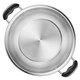 SUPOR hot pot pot 304 stainless steel large capacity household soup pot double bottom large pot shabu shabu gas induction cooker universal without separation diameter 30cm