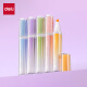 Deli (deli) Newse fragrance highlighter Student stationery exam review key manual painting colorful color system mixed color 5 pieces/box NS718