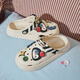 Gukoo slippers for women in summer little penguin hole shoes new cute non-slip women's home sandals beige 35-36