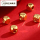 Shaoyu gold small sugar cube gold beads pure gold 999 transfer beads DIY clavicle chain bracelet necklace square loose beads about 0.03g-single-3mm sugar cube gold beads