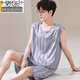 
Modal new men's pajamas men's vest in summer sleeveless ice silk thin style for teenagers can wear home clothes sports suit 9903 L 100-120Jin [Jin equals 0.5 kg]