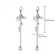 Fiber Bundle (QIANSHU) pt950 Zodiac Snake Platinum Earrings Women's Earrings Tassel Platinum Earrings Earrings Zodiac Year Gift Platinum Tassel Snake Earrings Weighs about 2.56-2.66