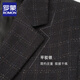 
ROMON (ROMON) suit jacket for men's business professional formal wear casual single 2025 slim and versatile black suit top for men's trendy black plaid XL