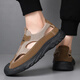 Changxiang Huili Sandalen Mesh hohl Männerschuhe für Frühlings- und Sommer Vielseitige Nicht-Schlupf-Beutel-Kopfschuhe atmungsable Sport und lässige Strandschuhe FH-Diamond S826 Brown 41