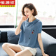 Hengyuanxiang 200jin [Jin ist gleich 0,5 kg] großer Sommer-Sommer mit Kapuzenpullover, schlanker mm-Eisseide kurzärmeliges T-Shirt, das den Bauch bedeckt, mit schlankem Top 1203 Green Little Daisy M empfohlen 92-107jin [Jin Equals Equals 0,5 kg]]