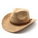 XINBUCKS Western Cowboy Hat Top Hat Men and Women European and American British Style Knight Hat Sun Visor Hat Jazz Hat Minority Name SN7965 Khaki (Unisex)