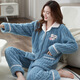 
FHHUABD flannel pajamas for women in autumn and winter thickened coral velvet home clothes for middle-aged and young mothers can wear two-piece sets T677 White Peach Good Rabbit Extra thick L: Recommended (100-120 Jin [Jin equals 0.5 kg])