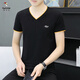 
Woodpecker (TUCANO) T-shirt for men's new short-sleeved V-neck Korean slim-fit men's base shirt half-sleeved casual summer T-shirt top trendy T 693 dark gray XL