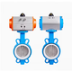 
Pneumatic tetrafluorobutterfly valve D671F-16 304 plate Pneumatic butterfly valve Pneumatic butterfly valve Clip type butterfly valve DN40-300 AT model DN200 (Tetrafluoro304 plate)