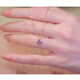 Qianjun's 24th new style gentle and smart quadrilateral sapphire necklace light luxury niche high-end jewelry tanzanite (spot)