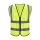 Reflective Vest LED Lighted Vest Night Cycling Strobe Light High-Speed Rescue Construction Site Engineering LED Multi-Pocket Model-Yellow (Battery Model)