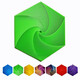 MPPMCK3D Impression hexagonale Spirale Tour magique Illusion en tridimensionnel Rotation Décompression Artefact Créatif Touet Cadeau Ornements Hexagonal Décompression Artefact Large Taille [Vert violet bleu] Diamètre diagonal d'environ 7 cm