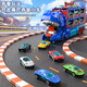 Snaen children's dinosaur toy car ejection track deformation alloy card car boy 3-6 years old 12th birthday New Year's gift