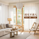 Jueming gauze curtain is light-transmitting and opaque for living room and bedroom, wear-resistant and scratch-resistant window screen, phantom gauze 1.5 wide * 2 high, 1 piece hook type